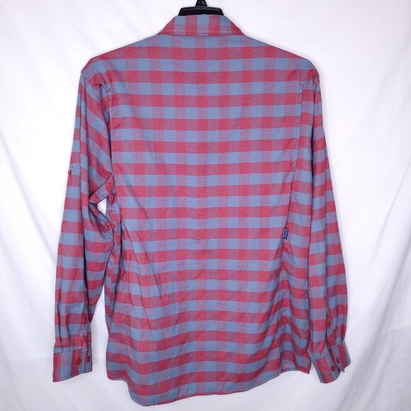 Aftco Flannel Shirt Mens XL Buffalo Check Red, Blue Vented Fishing Outdoor - Picture 5 of 10